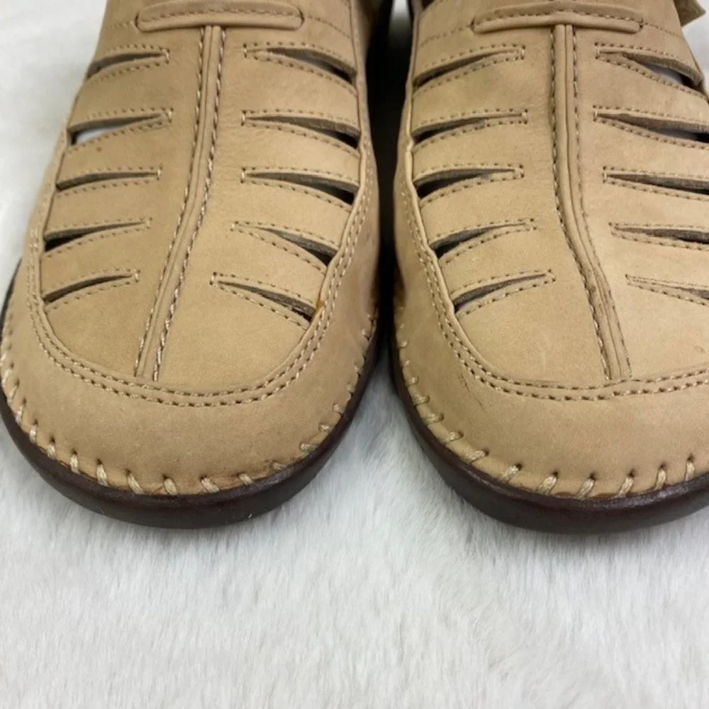 I Love Comfort Aylwin Leather‎ Slingback Hook and Loop Sandals, size 8.5
